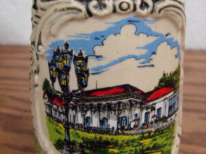 Antique Vintage Stoneware Glass German Stein with Lid Beer Steins Book