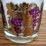 Vintage MCM 22kt Grape and Gold Leaf Foil Ice Bucket Old Fashion Set Barware - Image 2