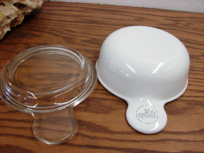 Vintage Corning Grab It Handled Ramekin P-150 White CorningWare, Moose-R-Us.Com Log Cabin Decor