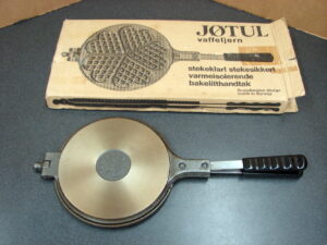 JØTUL Cast Iron Krumkake No 6 Pizzelle Cookie Press Jotul Norway Waffle Iron