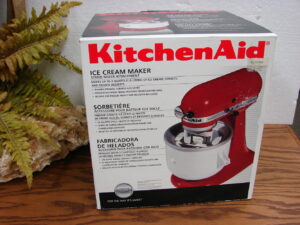 Brand New KitchenAid Model #KICA0WH Ice Cream Maker Fits 8 Quart Mixers