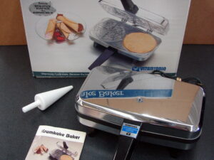 Electric Vitantonio Krumkake Baker Authentic Waffle Cookie Iron Pizzelle #350 NIB