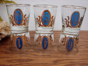 Vintage Queen Elizabeth II Silver Jubilee 1952-77 Set/6 Glasses Display Box, Moose-R-Us.Com Log Cabin Decor