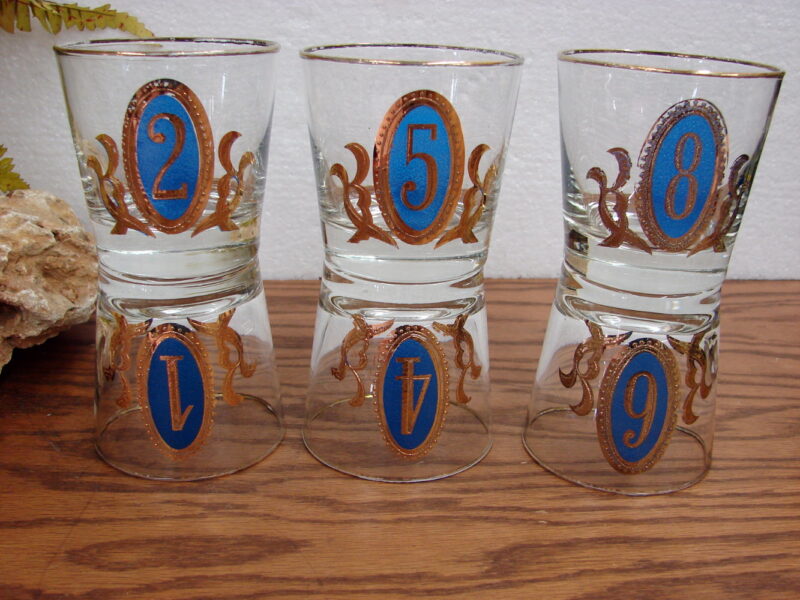 Vintage Libbey Numero Crown Collection Old Fashion Rocks Glass Barware Set/6, Moose-R-Us.Com Log Cabin Decor