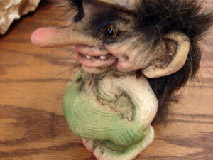 Vintage Norwegian Nyform Troll w/ Baseball Hat 4"