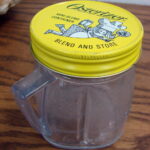 Vintage Osterizer 3 3/4" Mini Blend & Store 8 oz Plastic Container Metal Lid