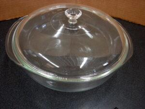 Vintage PYREX #026 Clear Round 3 Qt Baking Dish w/ Matching #626 Lid