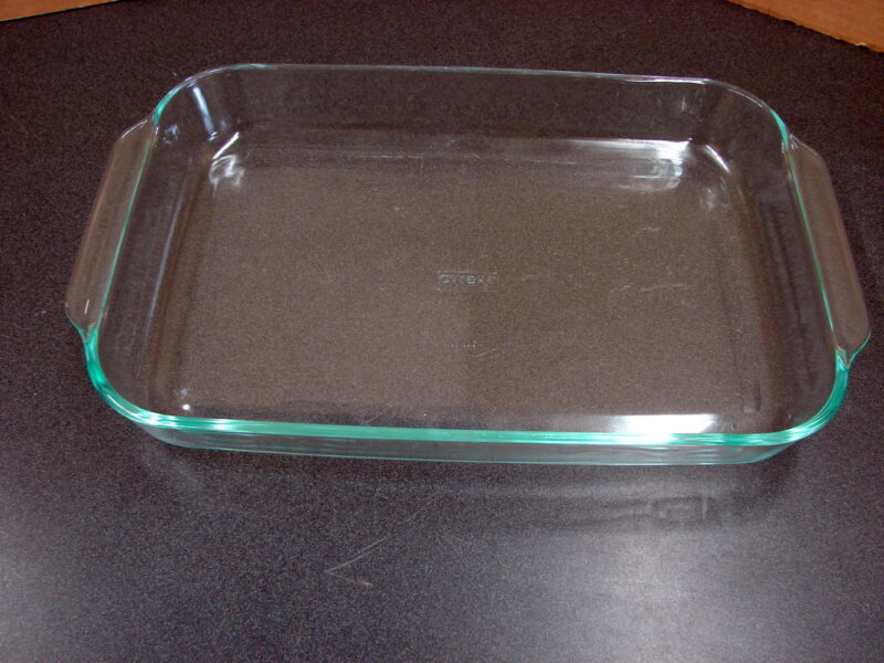 Newer Pyrex Clear Glass #234 Blue Tint Rectangular 17 x 10 Baking Dish, Moose-R-Us.Com Log Cabin Decor