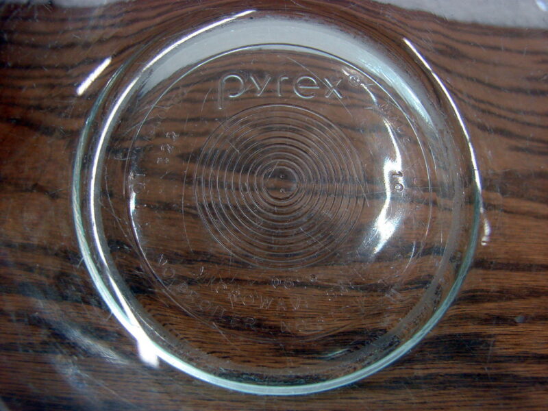 Newer Pyrex Clear Glass #322 Blue Tint Mixing Nesting Bowl 1 Qt, Moose-R-Us.Com Log Cabin Decor