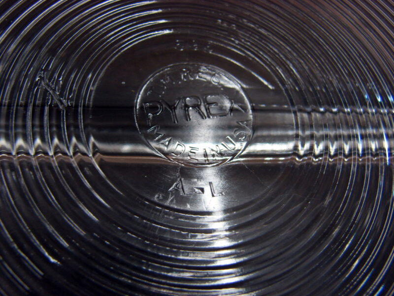 Vintage PYREX #595 Clear Ribbed Divided Chafing Dish Serving Bowl, Moose-R-Us.Com Log Cabin Decor