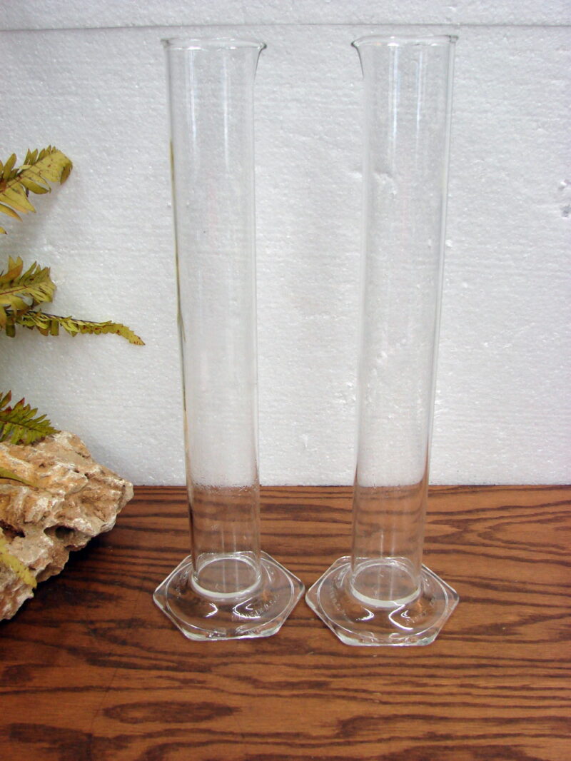 Vintage PYREX Scientific Chemist 15&#8243; Hydrometer Cylinder Beaker Test Vase Set/2, Moose-R-Us.Com Log Cabin Decor