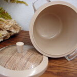 Vintage MCM Insulated Burlap Raffia Ware Ice Bucket Boho - Image 2