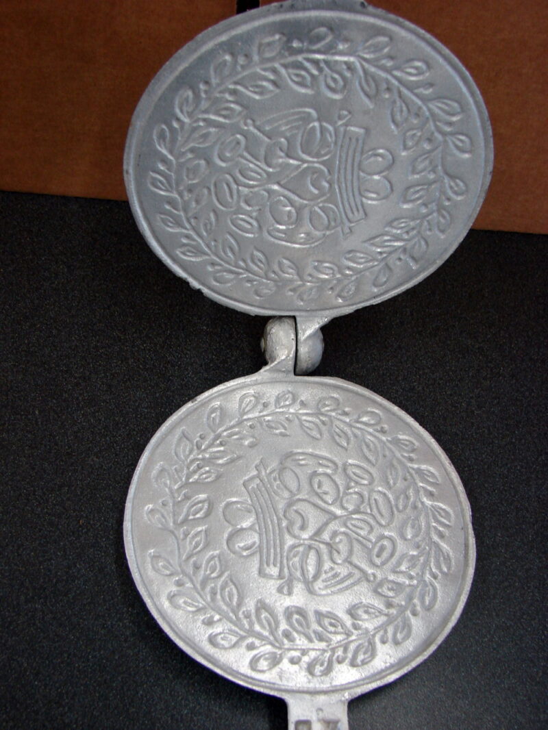 Vintage Scandinavian Krumkake Cookies Iron Rustad Co St Paul MN, Moose-R-Us.Com Antiques Collectibles Log Cabin Decor