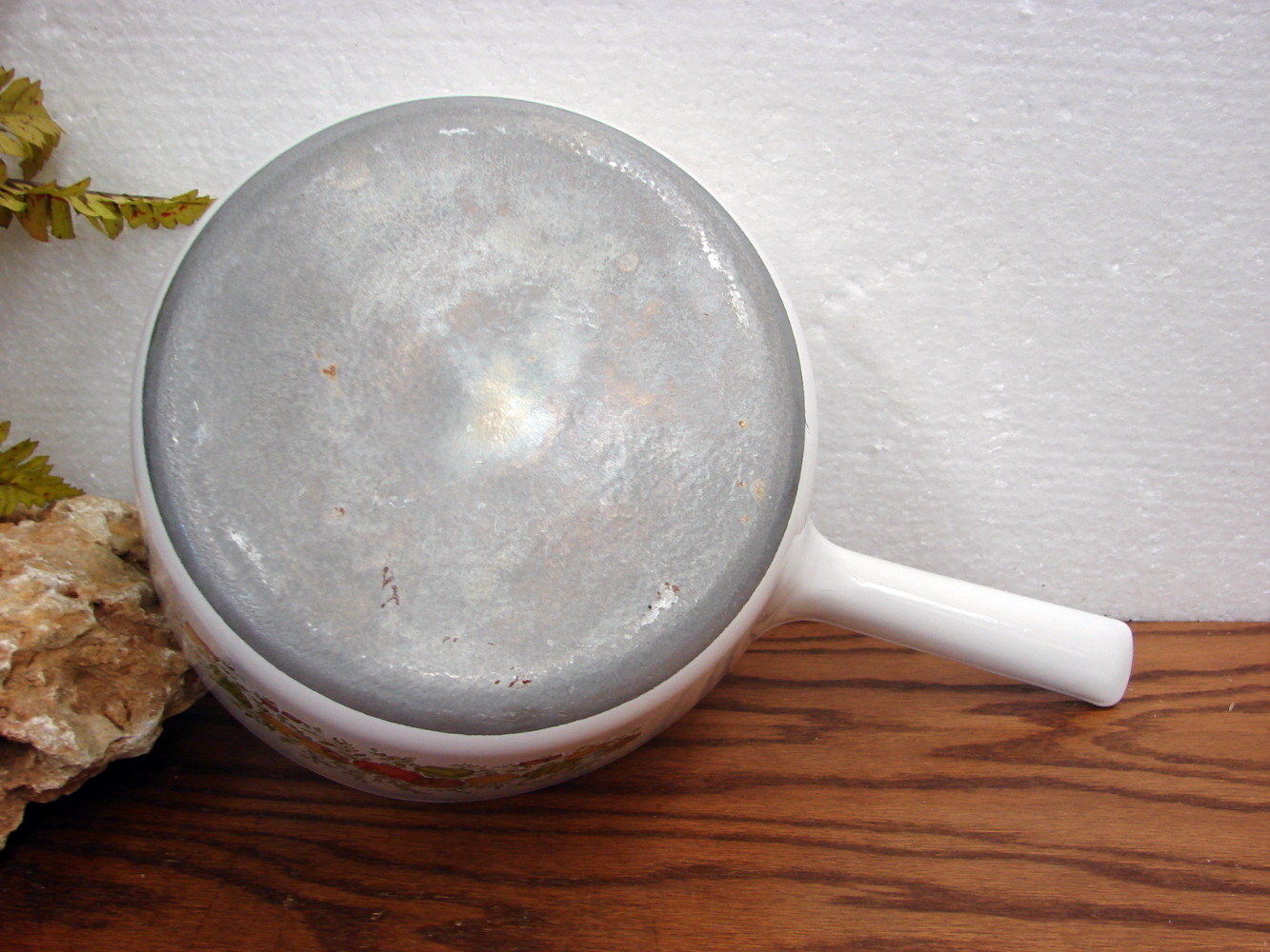 Vintage Corning Ware Spice of Life N-2 1/2 Quart Range Topper Sauce Pan w/ PYREX Glass Lid - Image 3