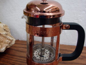 Starbucks Pyrex French Press Coffee Tea Filter Brewing Carafe Copper
