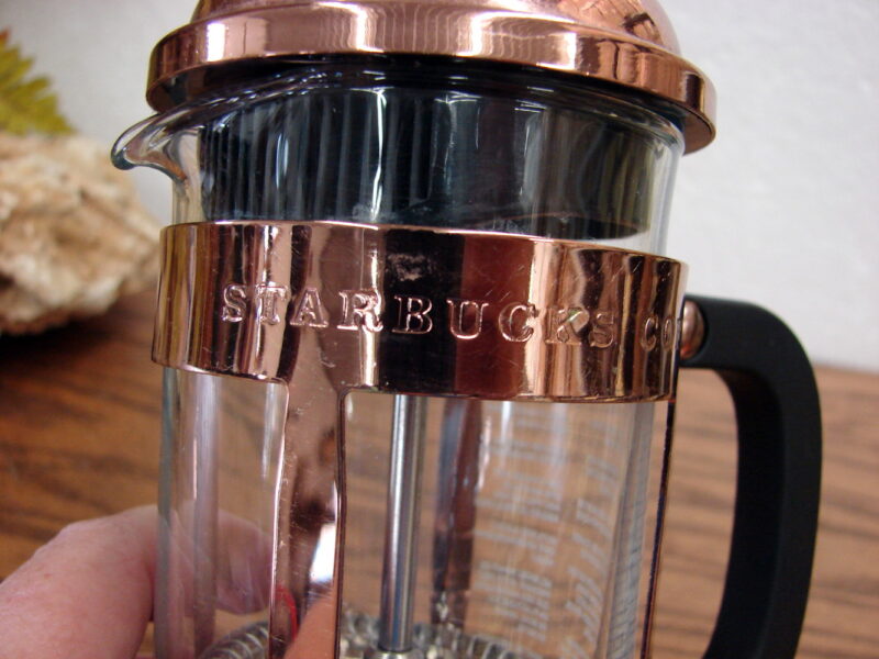 Starbucks Pyrex French Press Coffee Tea Filter Brewing Carafe Copper, Moose-R-Us.Com Log Cabin Decor