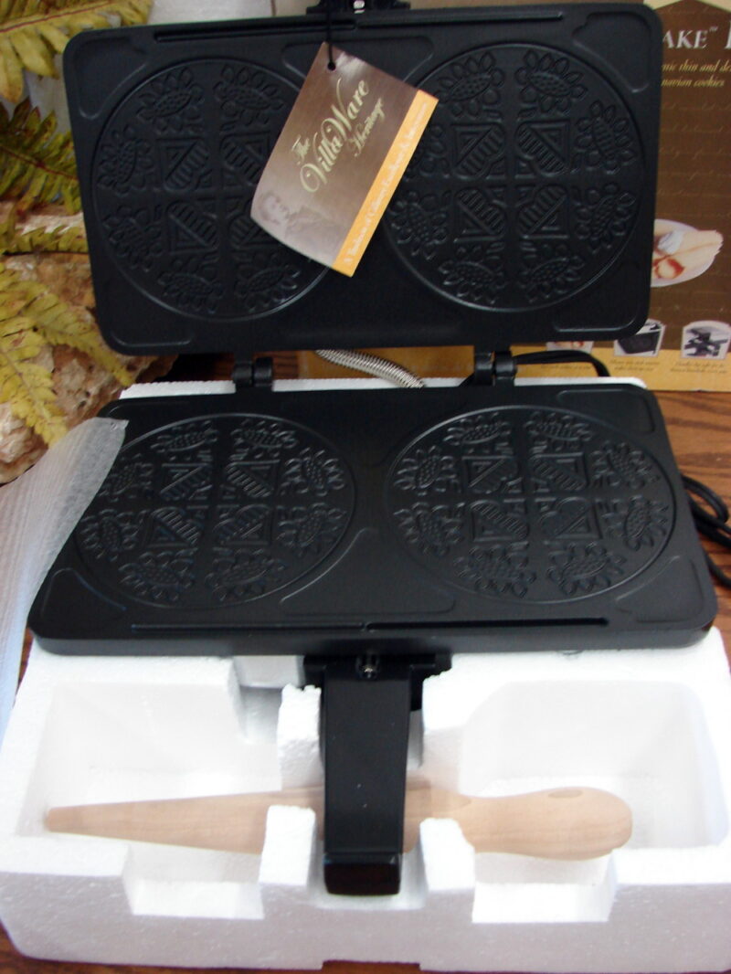 Vintage VillaWare Krumkake Baker Electric Iron Pizzelle Maker 3900 New