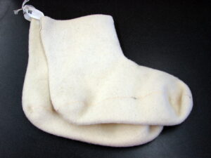 Vintage 100% Wool Off White Medium Boot Liners Felt Slippers New