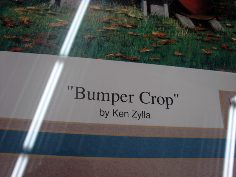 Ken Zylla Framed Matted Artwork Bumper Crop Sale Barn Cars 454/2800 Signed Numbered, Moose-R-Us.Com Log Cabin Decor