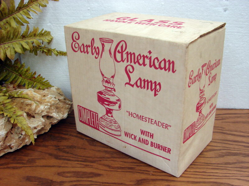 Vintage Bartlett-Collins Homesteader Oil Lamp Never Been Used Original Box, Moose-R-Us.Com Log Cabin Decor