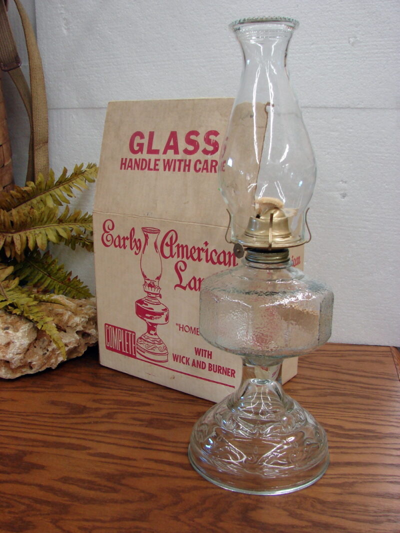 Vintage Bartlett-Collins Homesteader Oil Lamp Never Been Used Original Box, Moose-R-Us.Com Log Cabin Decor