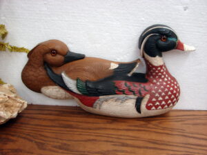 Vintage 1978 Burwood Products 3-D Wood Duck Pair Waterfowl Wall Hanging