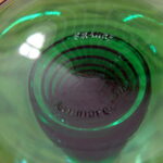 Vintage MCM Forest Green Gold Luminarc France Cordial Goblet Set Caddy - Image 3