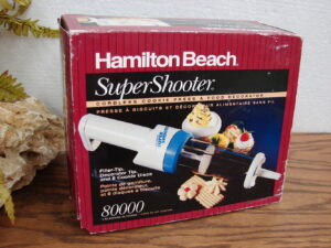 Complete Hamilton Beach Electric Super Shooter Cordless Spritz Cookie Press & Food Decorator Gun #80000 Red Box