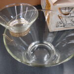 Vintage Anchor Hocking Sparkling Crystal Chip Dip Set w/ Original Box - Image 2