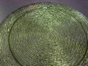 Vintage MCM Avocado Green Anchor Hocking Soreno Serving Platter 14"