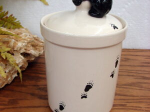 Big Sky Carvers Bearfoots Bears Jeff Fleming Canister Jar 2001 as is
