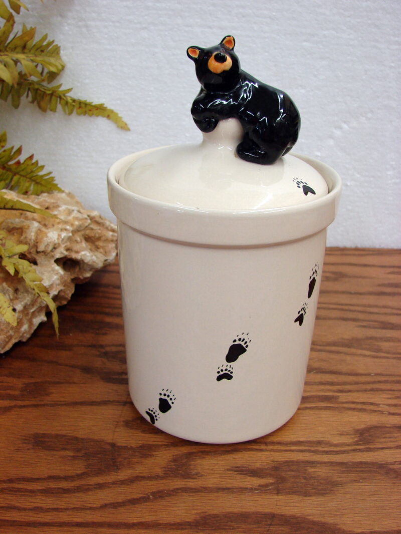 Big Sky Carvers Bearfoots Bears Jeff Fleming Canister Jar 2001 as is, Moose-R-Us.Com Log Cabin Decor