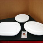 Corning Ware Casual Elegance White 6 Piece Set Oval Rectangular Round w/ Lids - Image 2