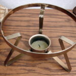 Vintage MCM Libbey Turquoise Pine Needles Gold Pinecone Hot Chocolate Server - Image 3