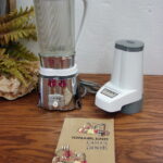 Vintage MCM Chrome IONA Glass Bar Blender Ice Crusher Attachment Book
