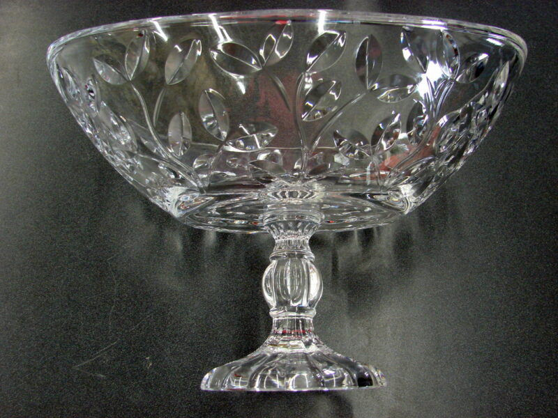 Vintage Oneida Royal Crystal Rock Lead Crystal Italy Oval Compote Console Pedestal, Moose-R-Us.Com Log Cabin Decor