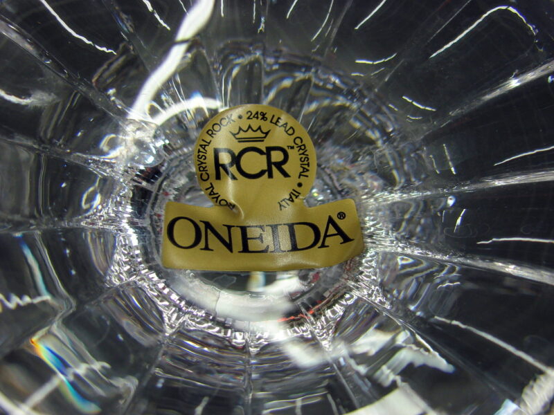 Vintage Oneida Royal Crystal Rock Lead Crystal Italy Oval Compote Console Pedestal, Moose-R-Us.Com Log Cabin Decor
