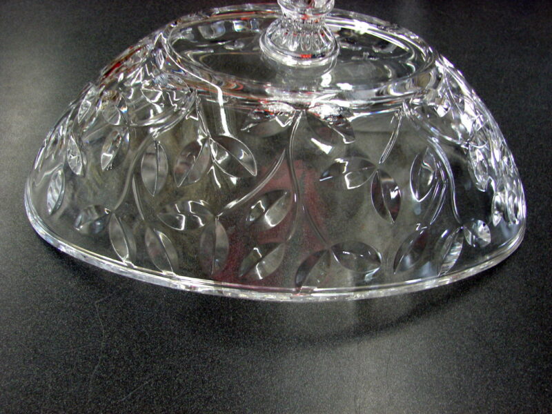Vintage Oneida Royal Crystal Rock Lead Crystal Italy Oval Compote Console Pedestal, Moose-R-Us.Com Antiques Collectibles Log Cabin Decor
