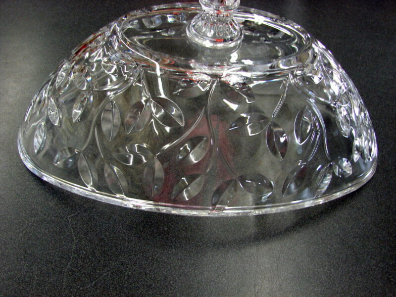 Vintage Oneida Royal Crystal Rock Lead Crystal Italy Oval Compote Console Pedestal, Moose-R-Us.Com Log Cabin Decor