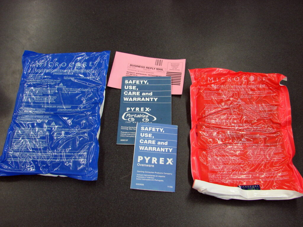 Set/2 Pyrex Hot and Cold Pack Replacements for Insulated Storage ...
