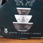 Vintage Charm Inspired PYREX Black White Birds of a Feather Bowls Set/3 NIB - Image 4
