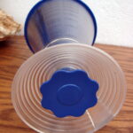Tupperware Blue Clear Graduated Measuring Funnel Bottom Dump 2 Cup - Image 2