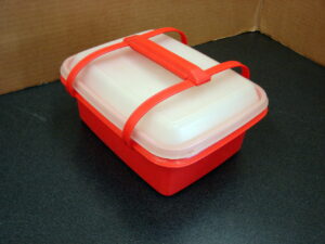 Vintage Tupperware #874 1 Quart Push Button Pitcher Almond Design, Moose-R-Us.Com Log Cabin Decor
