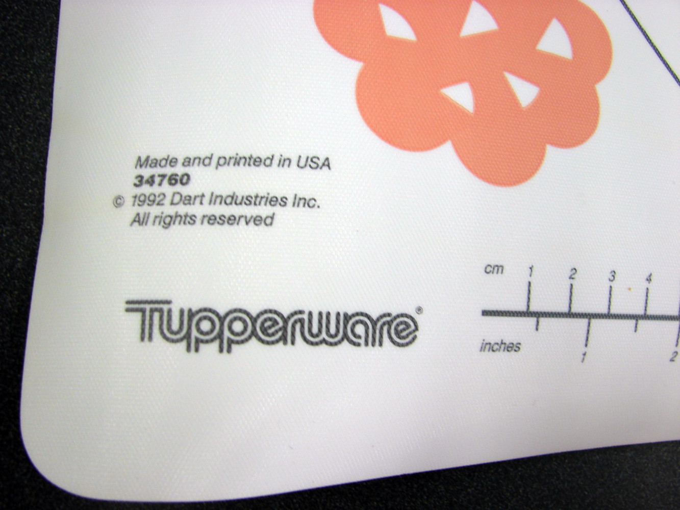 Vintage Tupperware Pastry Sheet Mat 1992 Dart Industries 22x18” - Image 2