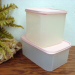 Tupperware Modular Mate 1621 and 1609 Pink Lids Set/2