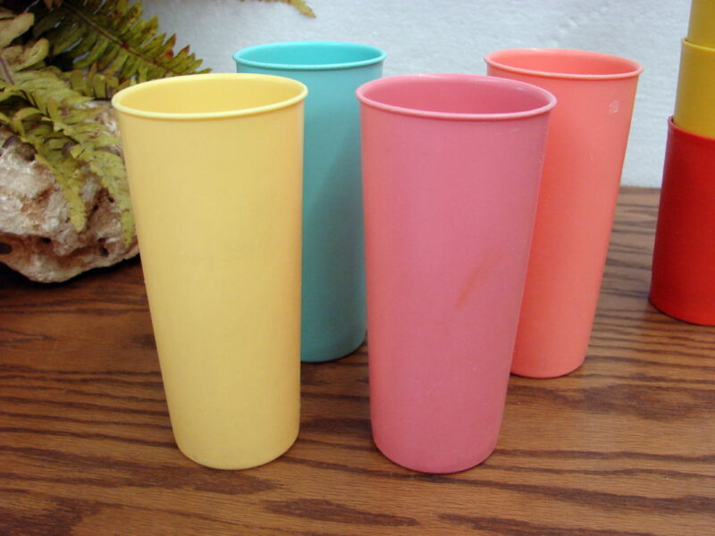 Tupperware Tropical Color 115 Tumbler Set/4 12 oz., Moose-R-Us.Com Log Cabin Decor