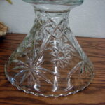Vintage Anchor Hocking Clear Glass Star of David Punch Bowl Base Stand - Image 2