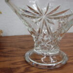 Vintage Anchor Hocking Clear Glass Star of David Punch Bowl Base Stand