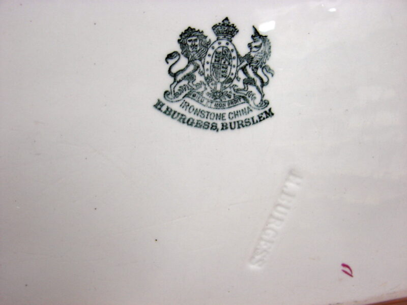Vintage H. Burgess Burslem Tea Leaf Ironstone Rectangular Platter 14 x 10, Moose-R-Us.Com Log Cabin Decor