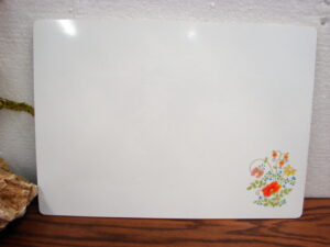 Vintage Corning Ware Corelle Wildflower 14x10 Counter Saver Cutting Board